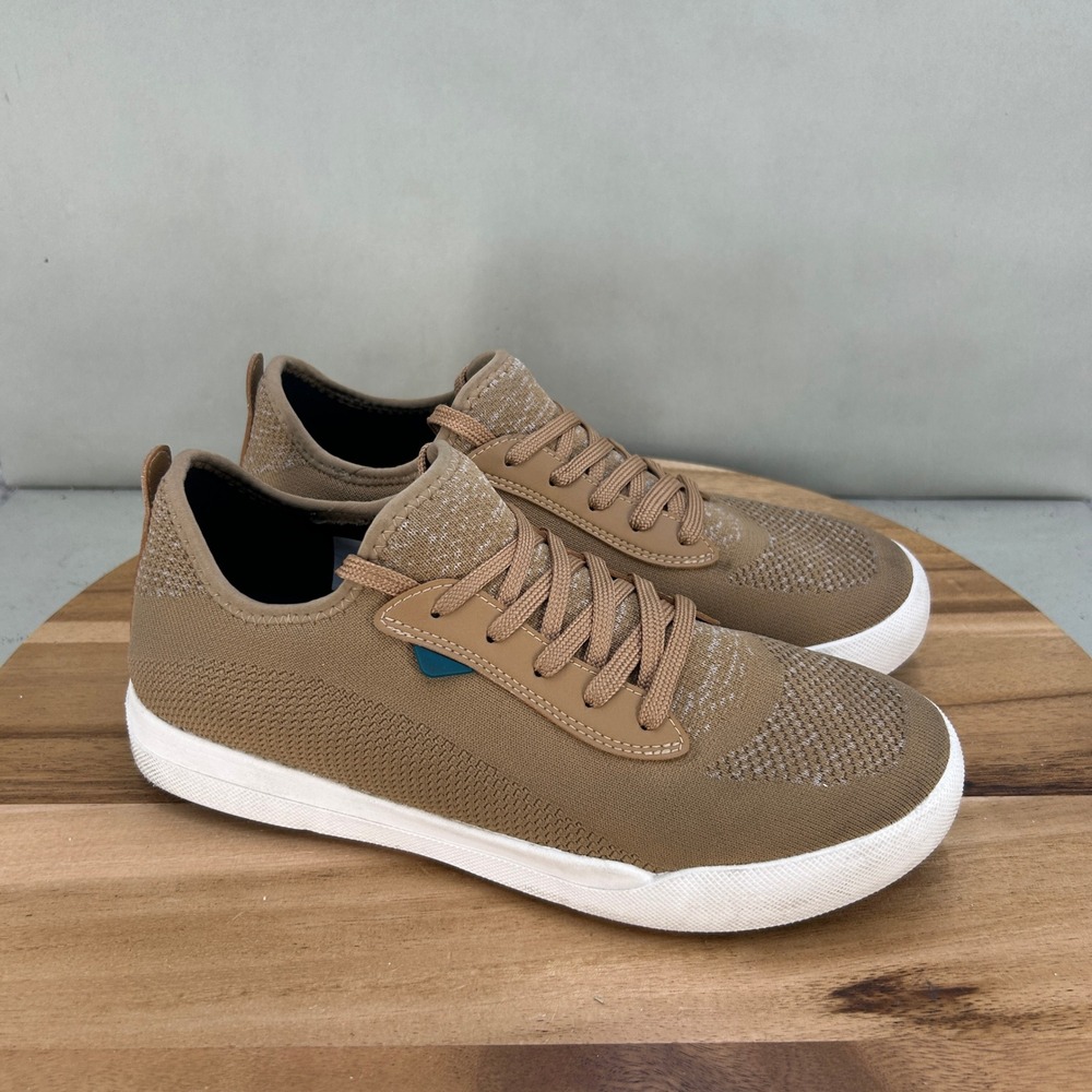 Vessi Weekend Sneakers Tan Brown Waterproof Knit Shoes Mens 9 Womens 10
